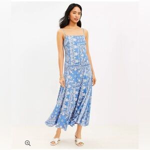 LOFT bandana print slip dress size 10